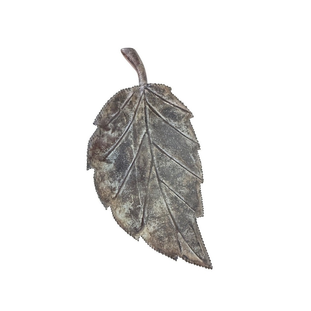 Rustic‎ Metal Leaf Decorative Hanging Wall Art Home Made in India Green Brown